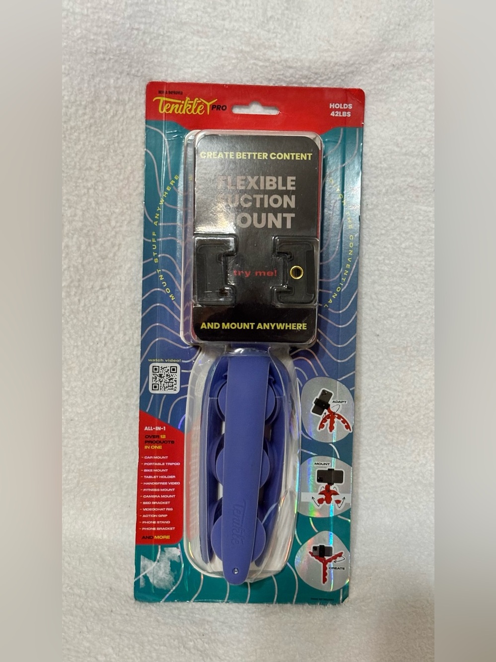 Tenkite Pro Flexible Suction Mount - Blue